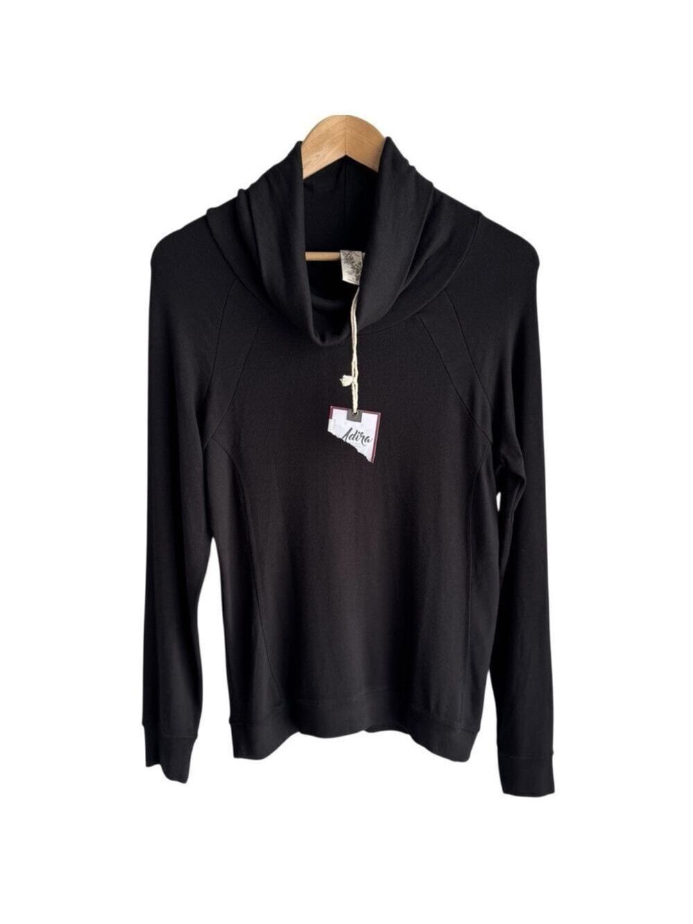 Aventura Modal Tube Neck Long Sleeve Top Womens S Black Stretch Eco Classic NWT